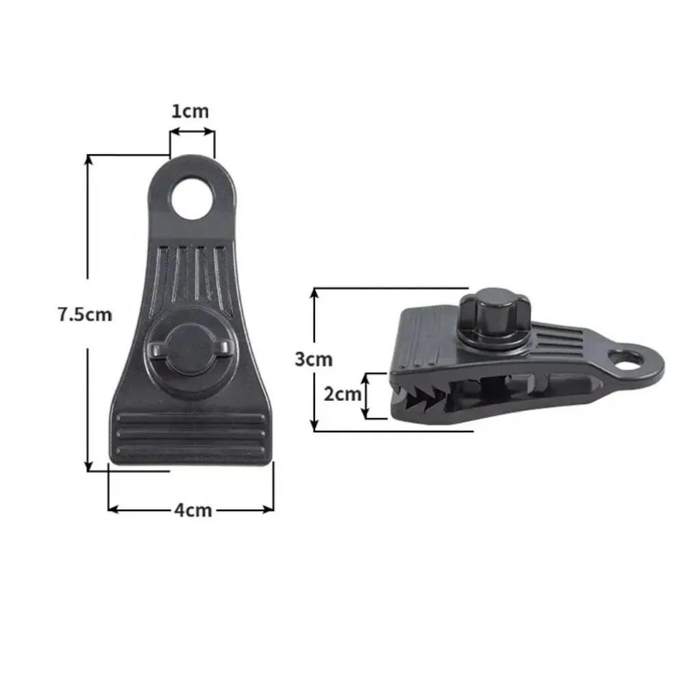 5PCS Lock Type Waterproof Fabric Clip, Heavy Duty Tent Fastener with Windproof Bracket, for Canopy Awning Camping Setup