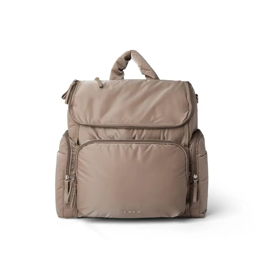 

Large Diaper Bag Backpack Water Resistant Travel Baby Bag with Multiple Compartments Taupe