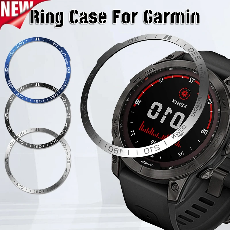 Bezel Ring For Garmin Fenix 6 7X apphire Smart Watch Stainless Steel Engraved Time Unit Scratch Resistant Case Frame Protection