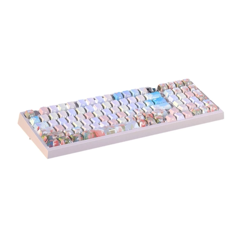 Thick-Walled PBT Keycaps Gift Exquisite Colored Rose Double Shot DyeSubbed for Gaming Mechanical Keyboard