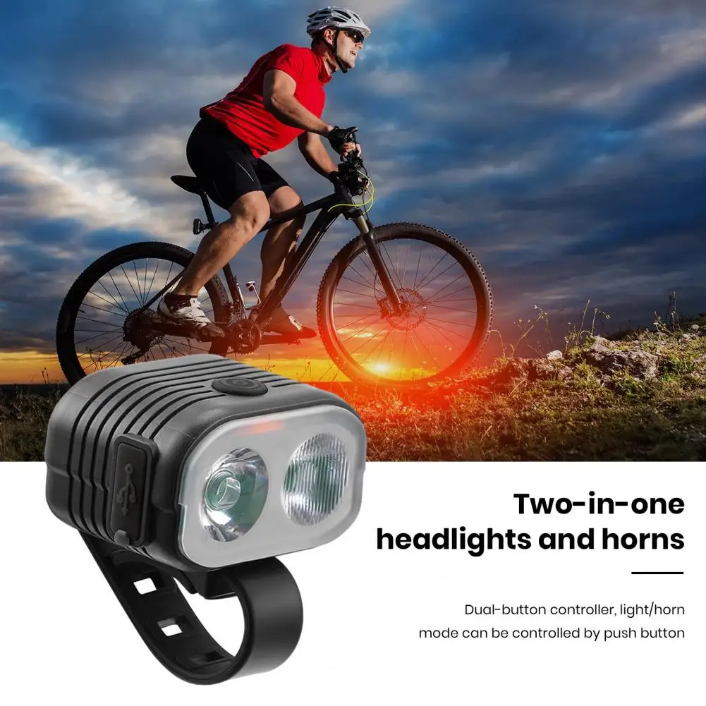 

Bicycle Light Rechargeable Usb Bicycle Horn Light with Power Display 2 1 Led Front Lamp for Mtb Mountain Road Bike Cycling