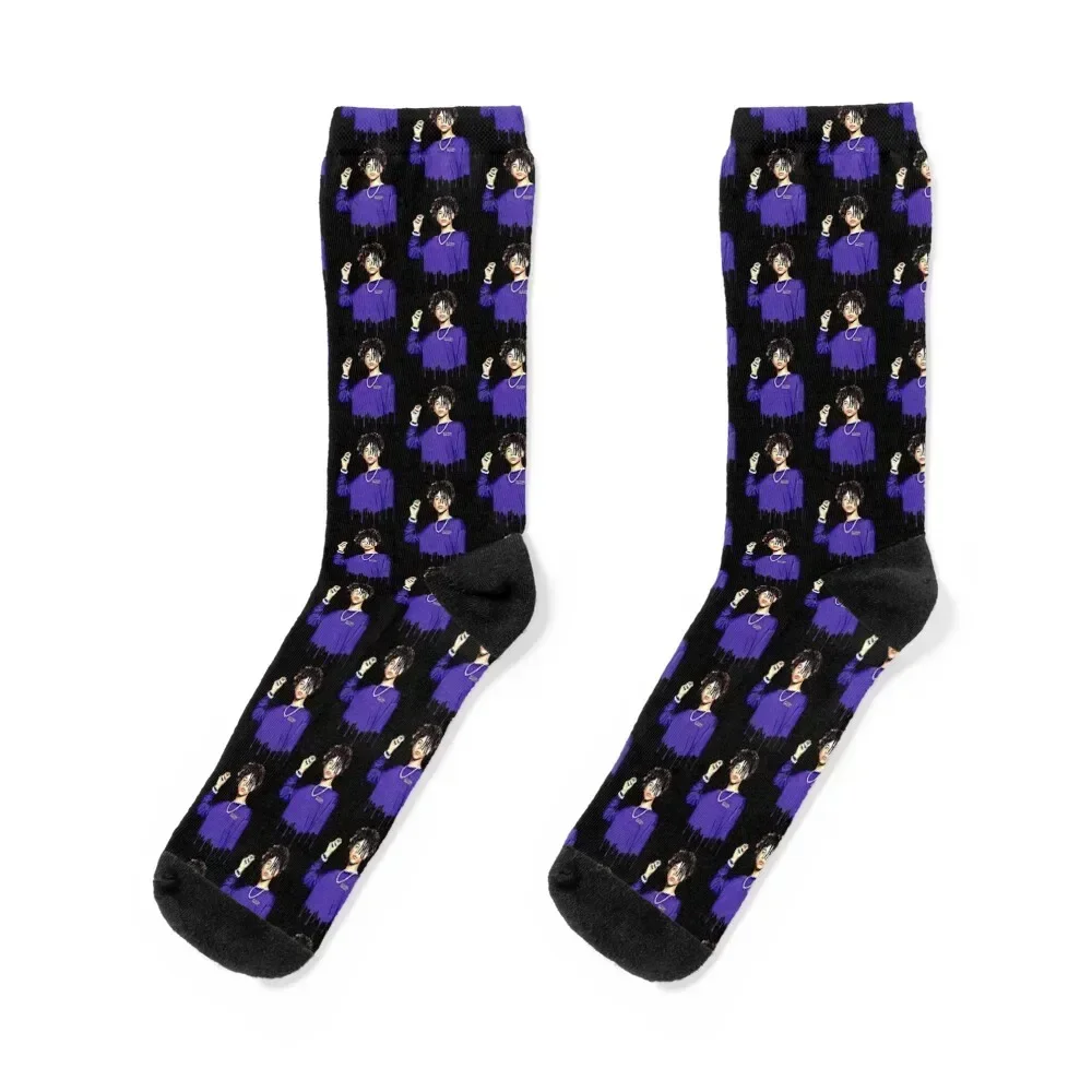 

frizzy haired boy in purple shirt Socks kids Heating sock Climbing football Socks Man Women's