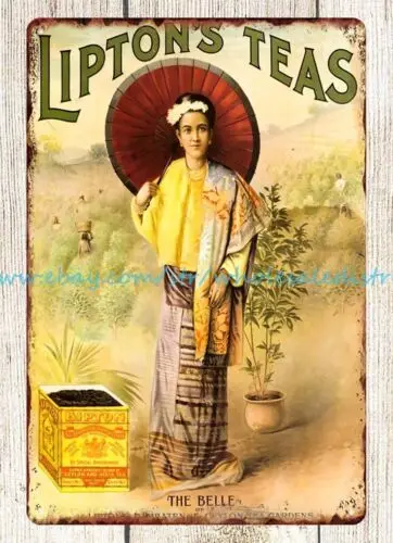 Lipton's Teas metal tin sign plaques home decor giftwares