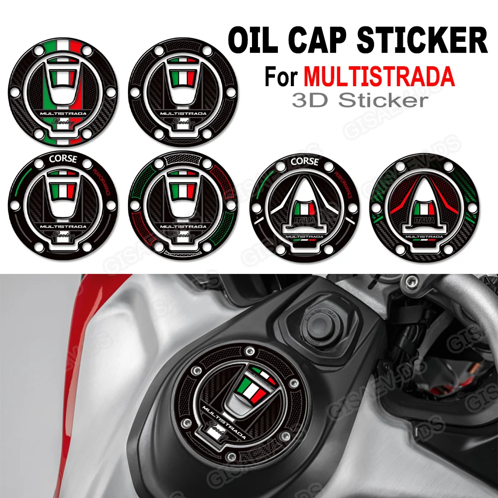 

For Ducati MULTISTRADA 950 1000 1100 1200 1260 V2 V4 Accessories Motorcycle Tank Pad Fuel Oil Cap Fairing Fender Sticker Decals