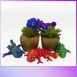 New Creative 3D Printing Fun Cute Lizard Model Simulation Reptile Toys Desktop Decoration Ornament Adult Children's Toys Gifts