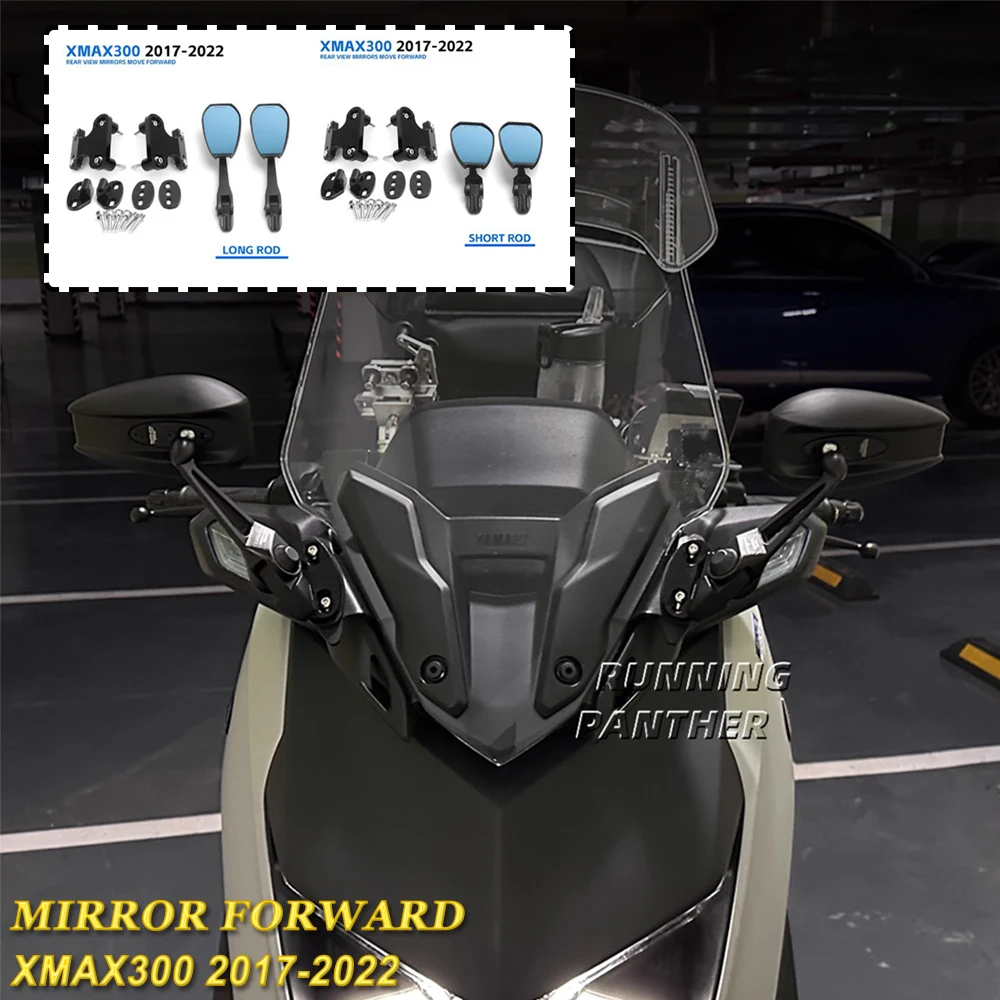 

Xmax300 Motorcycle Accessories Mirror Set Suitable For Yamaha XMAX300 2017-2023 Rearview Mirror Forward Bracket Set X MAX 300
