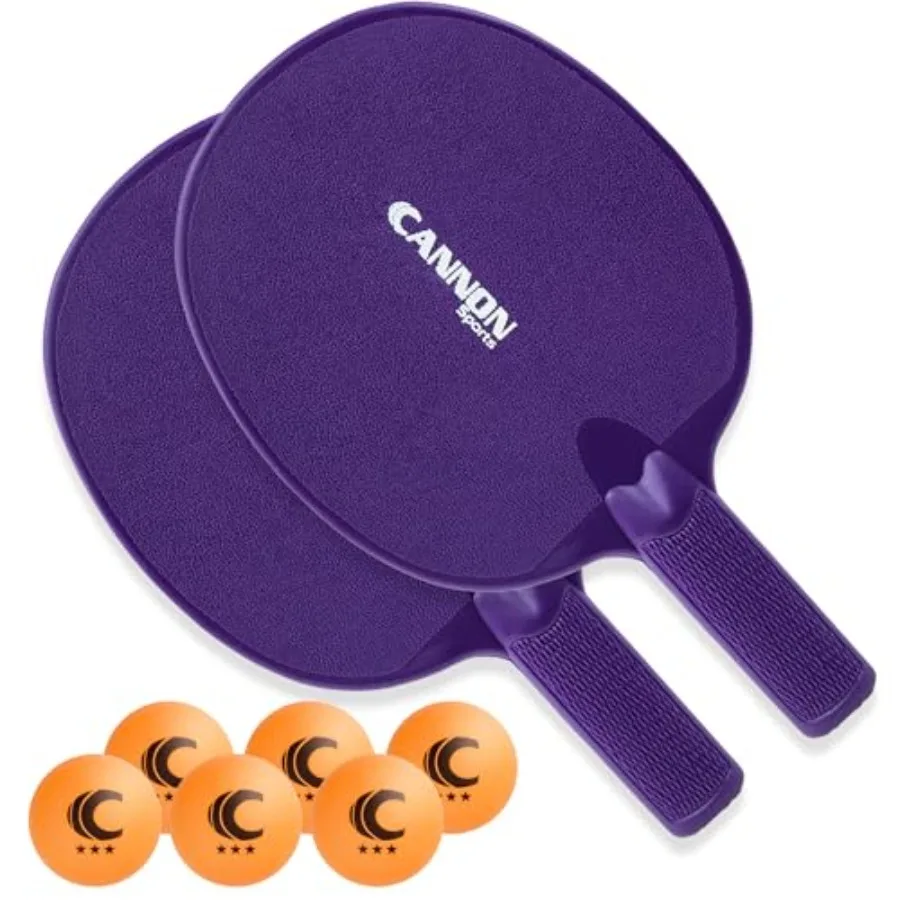 

Unbreakable Table Tennis Paddle Set - 2 Rackets with 6 Pack of 3-Star Table Tennis Balls Portable Set for 2 Players