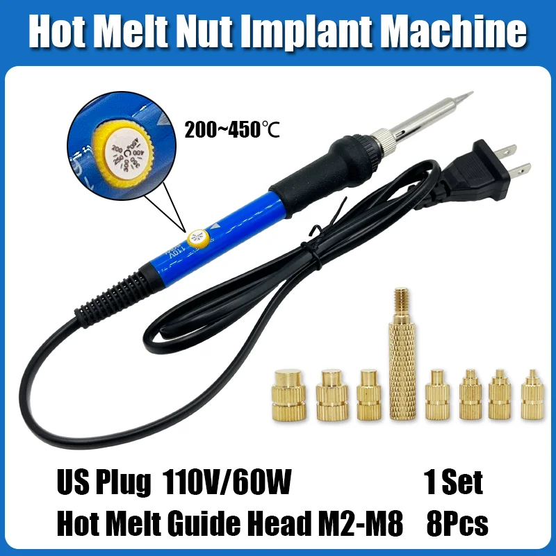 Wärme Set Gewinde Messing Einsatz Mutter und Bolzen M2 M3 M4 Lötkolben Spitze Kupfer Einsetzen Mutter Maschine Schraube Kit Einsätze 3d Drucker – Detail 15