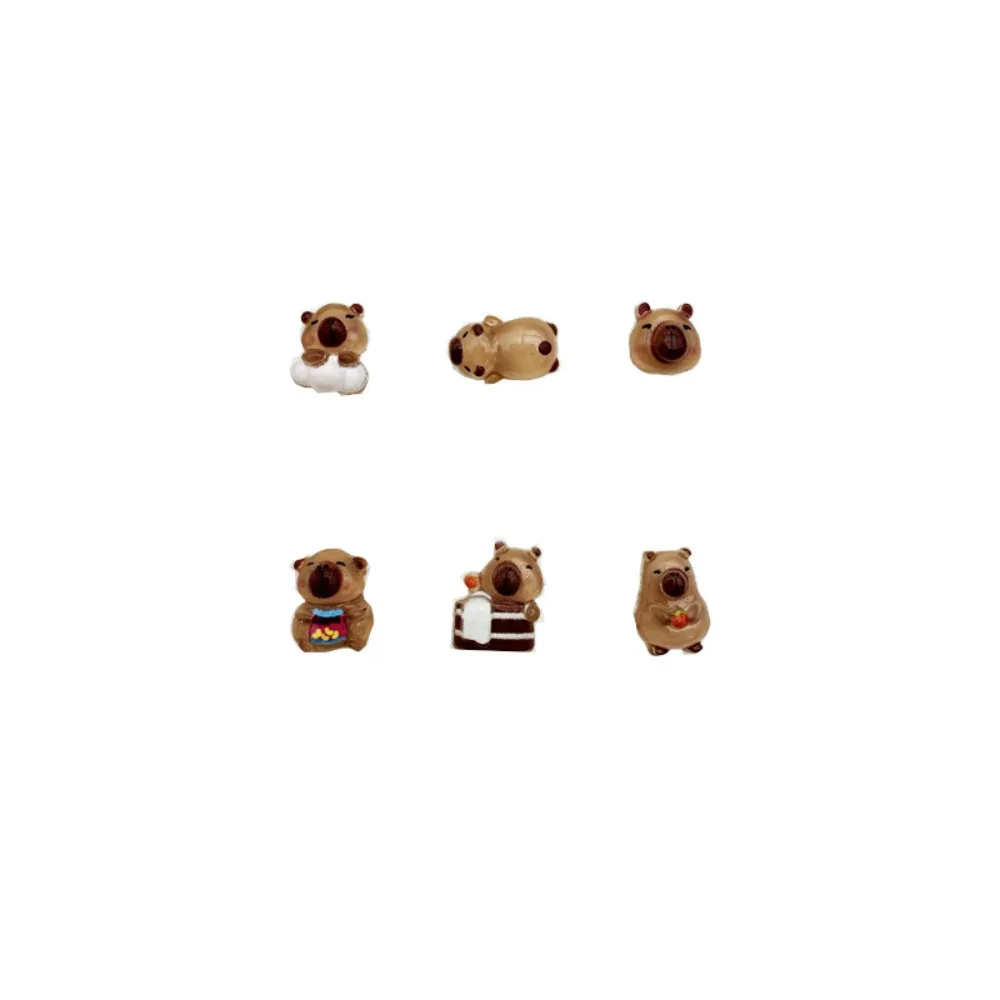 50 قطعة جديد الراتنج مسمار الفن الحلي كابيبارا الكرتون مسمار الراتنج الحفر الحلي ثلاثية الأبعاد مسمار الملحقات