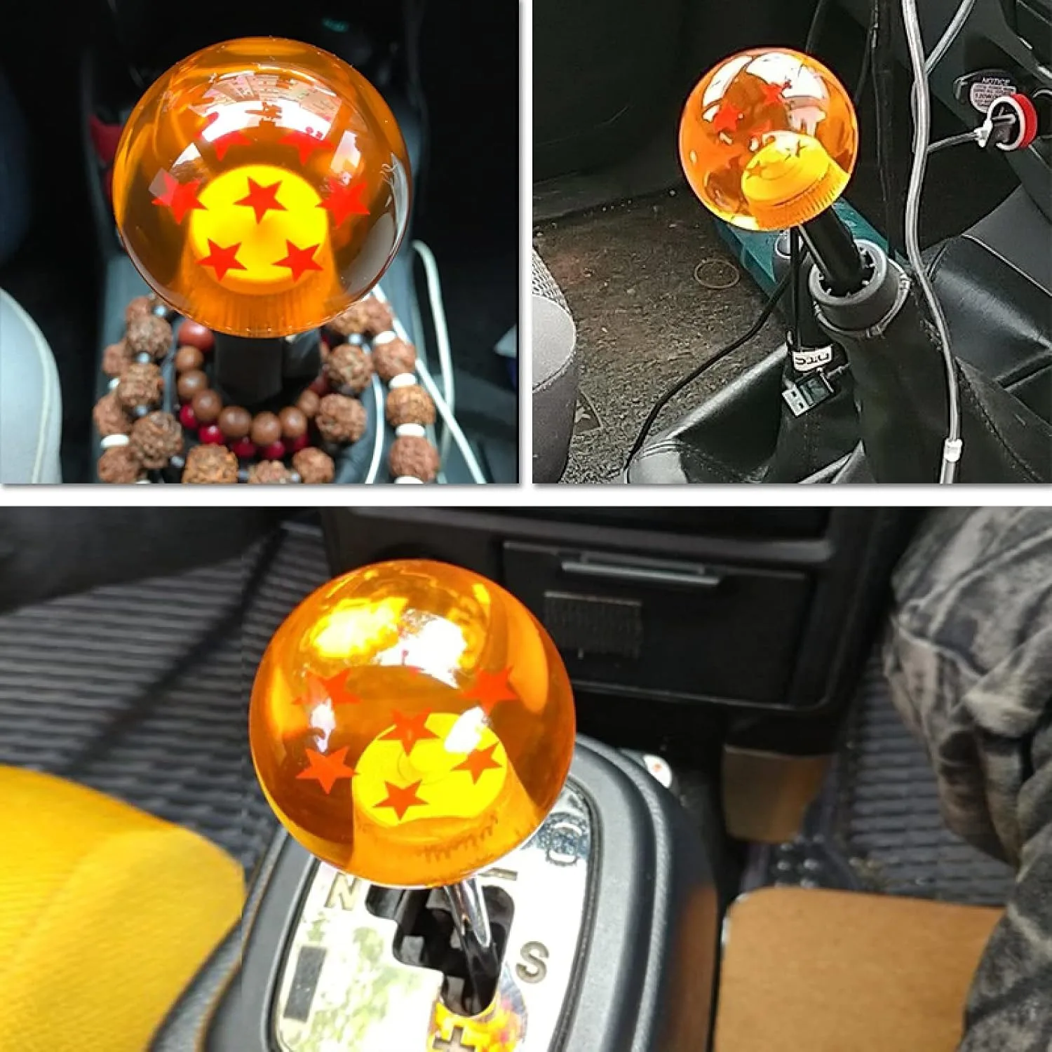 Universal automatic shift knob, Z-star rare ball, orange ball, 1-7 star car modification parts