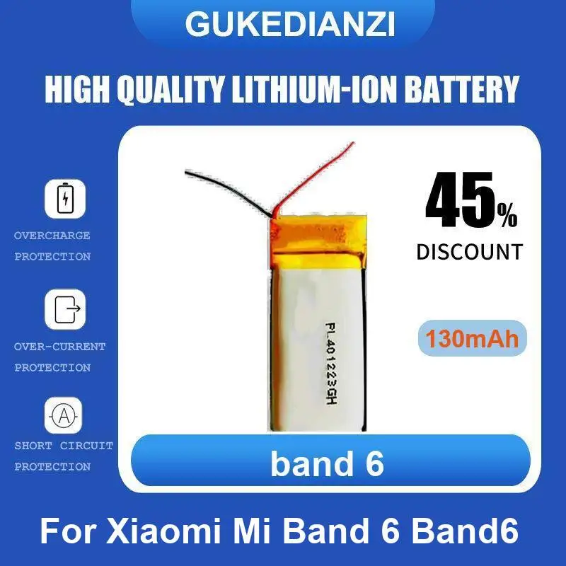 

Аккумулятор для часов Band 6 для Xiaomi Mi Band 6 Band6 130 мАч, высокое качество