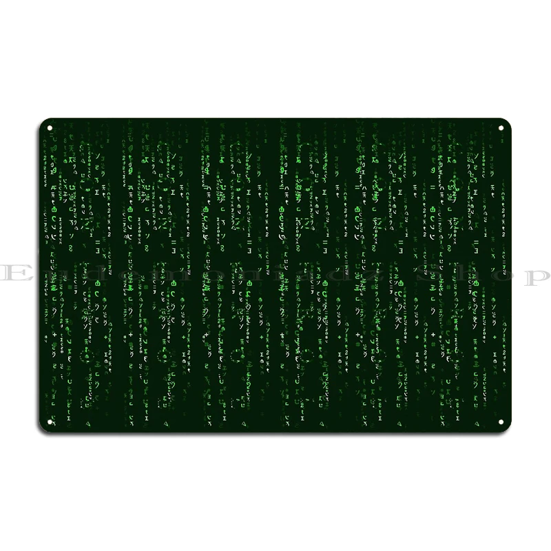 Matrix Code Green Security Geek Web Metal Sign Classic Cinema Kitchen Plates Bar Cave Tin Sign Posters