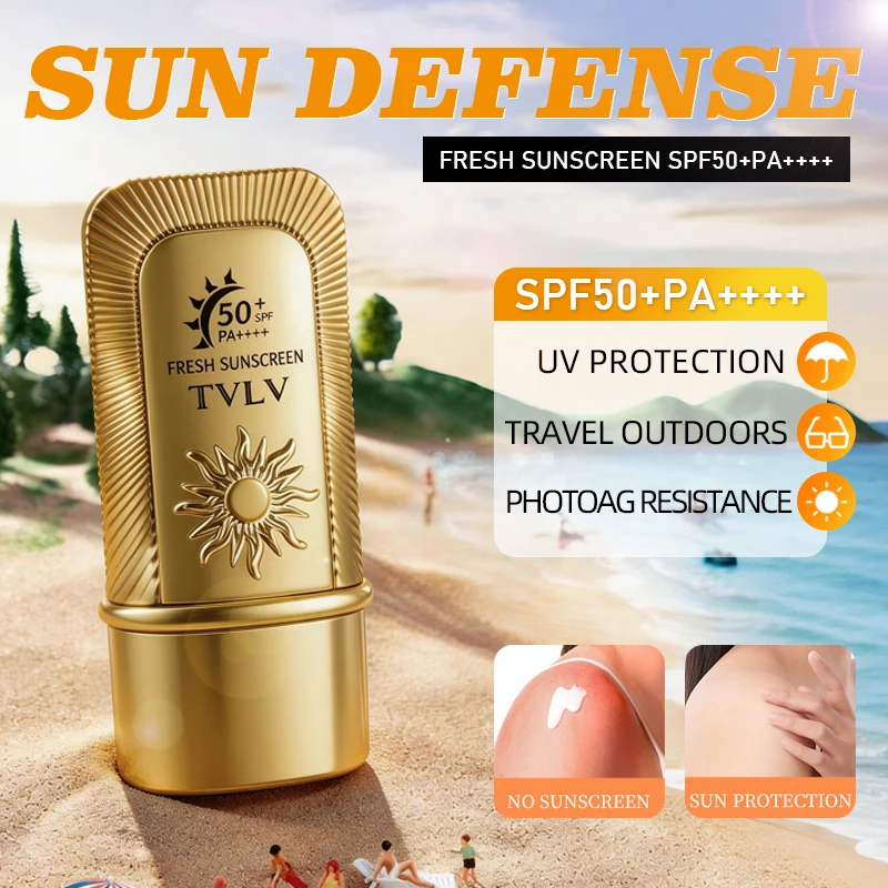 SPF50+ Sunscreen, UVA/UVB Protection, Lightweight and Non-greasy, Evens Out Skin Tone, Effectively Prevents Sunburn and Tanning.