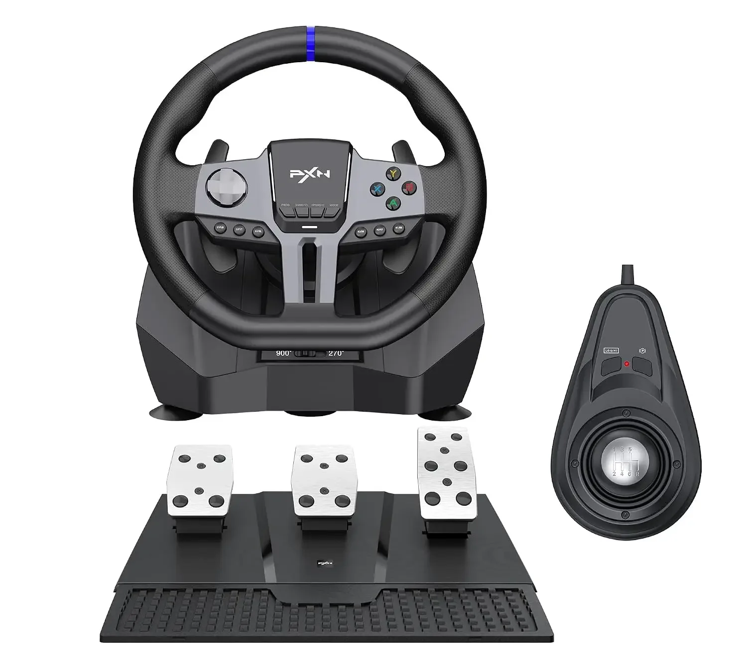 V9 Gen2 Gaming Racing Wheel With magnetic Pedals and Shifter 270/900° Dual-Vibration Driver free, sim car Driving pc Steering