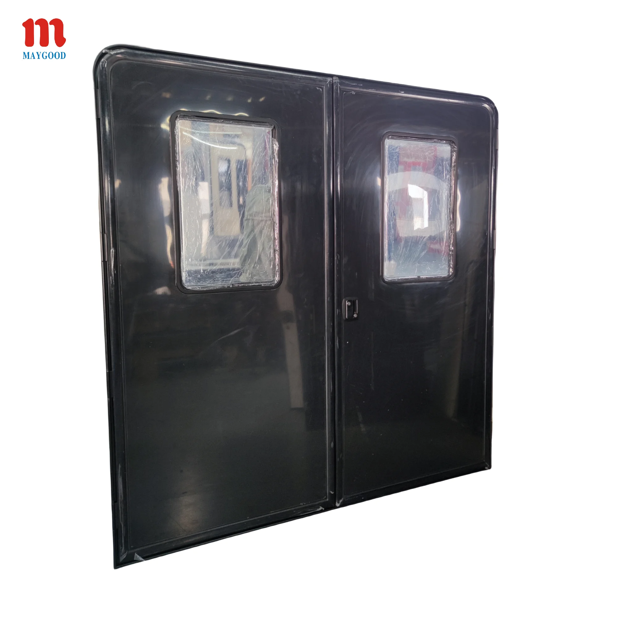 Factory Supply 1200*1800mm Black Color Double Entrance Door With Mechanical Lock Special Vehicles Ambulance RVs Custom Sizes