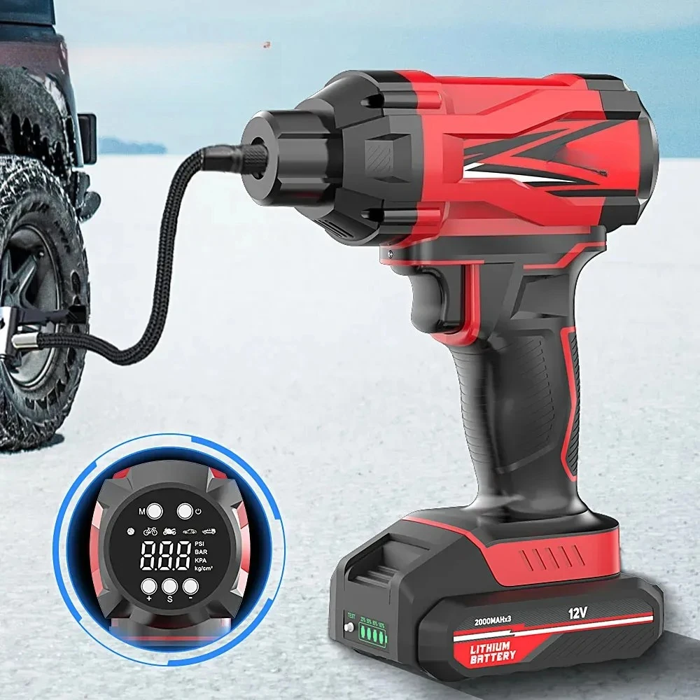Wireless Inflator Pump Car Inflator Pump Automatic Charging Stop Convenient Handheld Car Inflator Pump