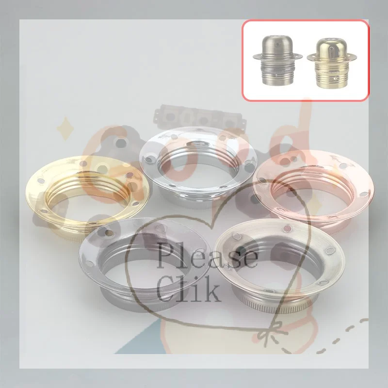 【HG】E27 E26 Vintage Lamp Holder Ring DIY Industrial Pendant Light Bulb Base With Ring Retro Screw Socket Fitting Adapter