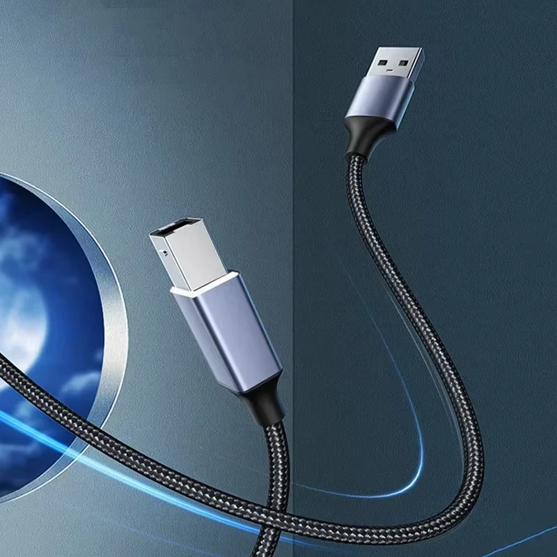 

High Speed 2.0 Printer Cable 3m Type C USB A to USB B Cable Braided Fax Machine Scanner Cord For Camera Epson HP Canon Printer