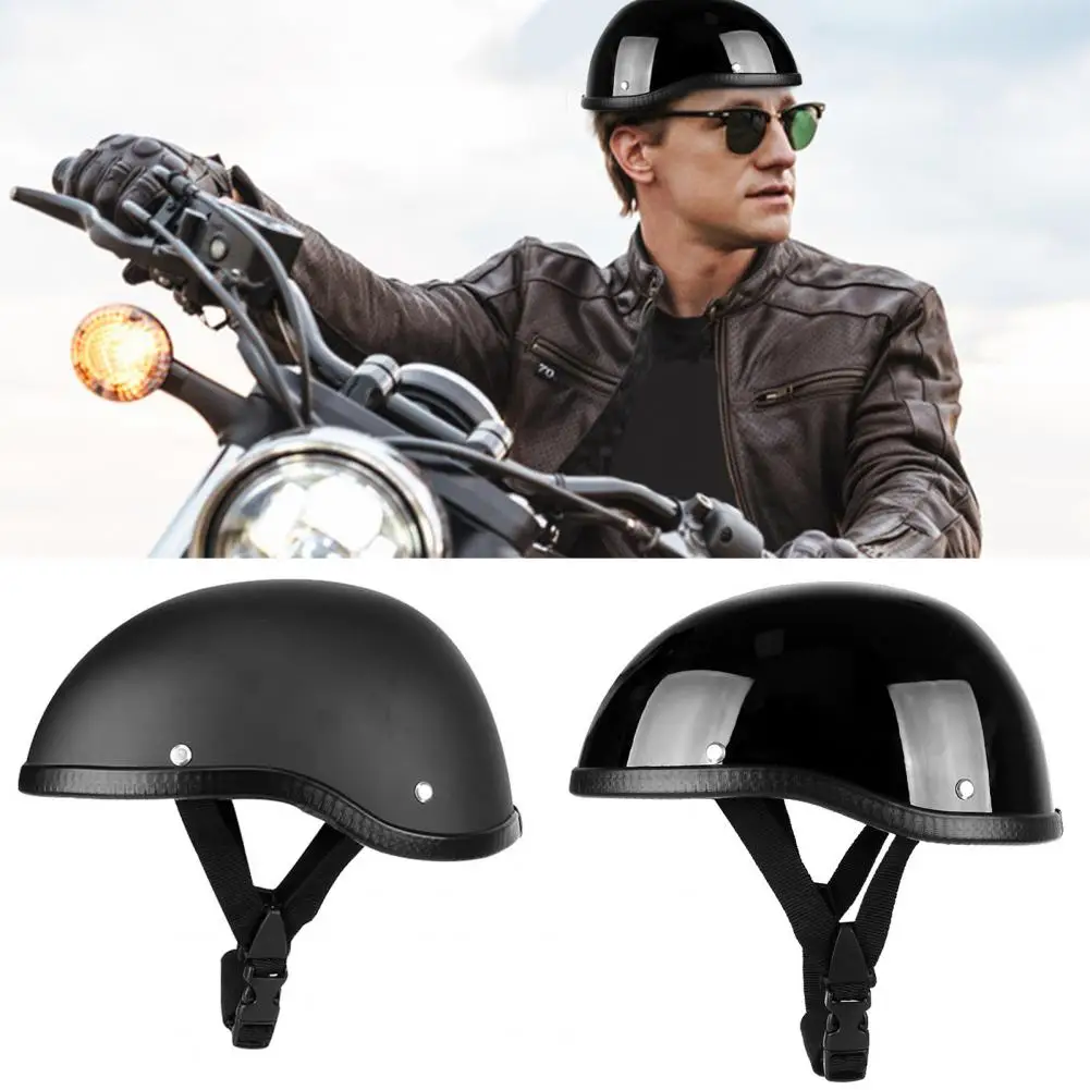 

Important Protective Helmet Unisex Comfortable Nylon Webbing Matte Black Motorcycle Helmet Safe Helmet Adjustable Straps