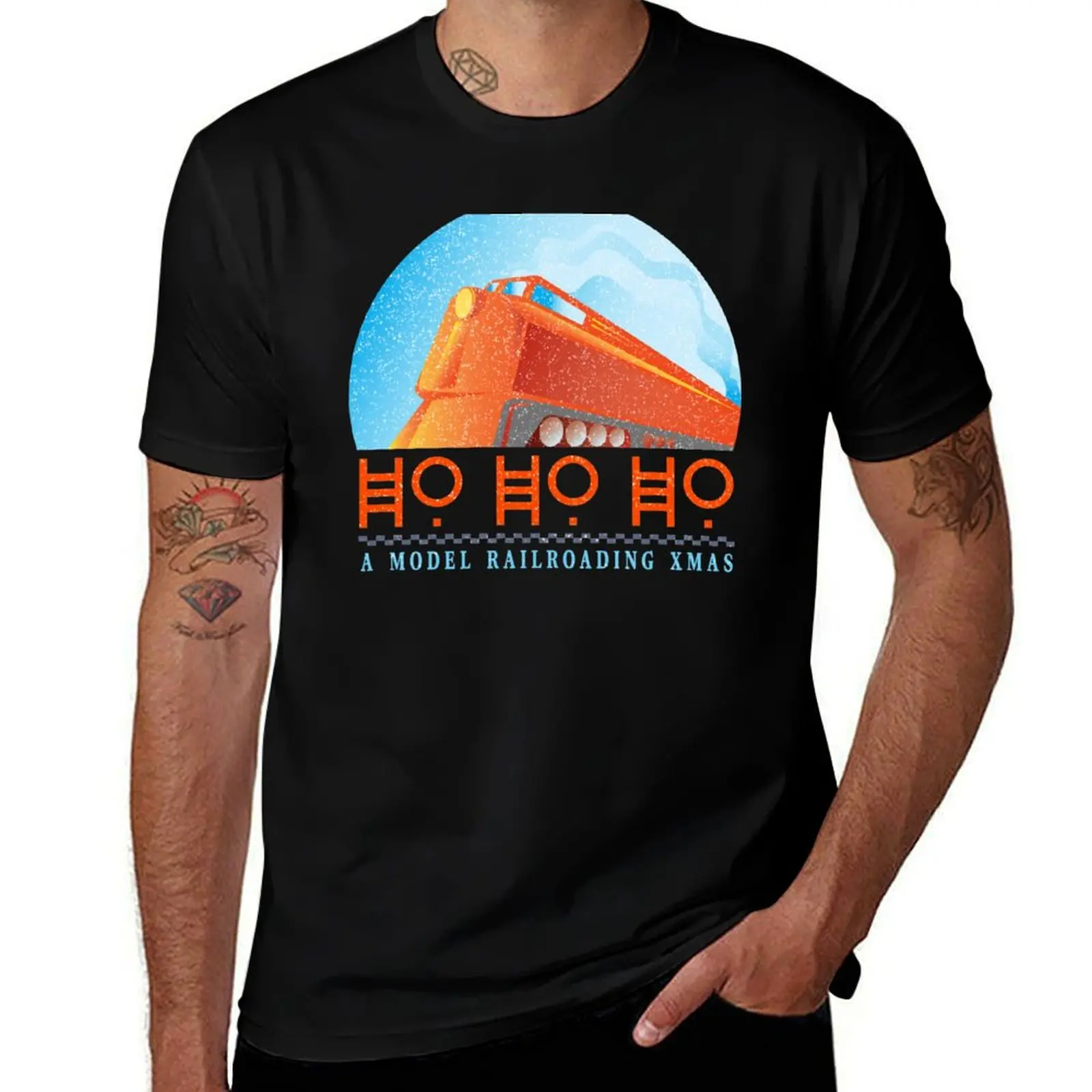 Model Railroading HO HO HO Scale Snowy Graphic Custom Made for Xmas - Fantastic Gift for the Model Railroader in Your Li T-Shirt