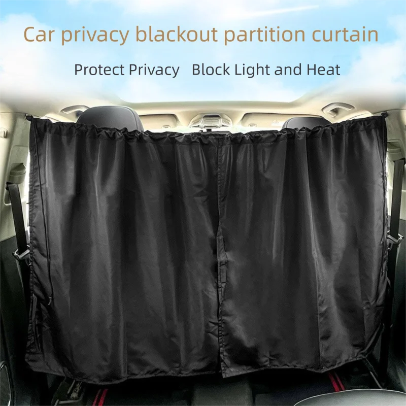 

Automobile Partition Curtain Sun Protection Heat Insulation Portable Blackout Curtain Rear Row Curtain for Vehicles