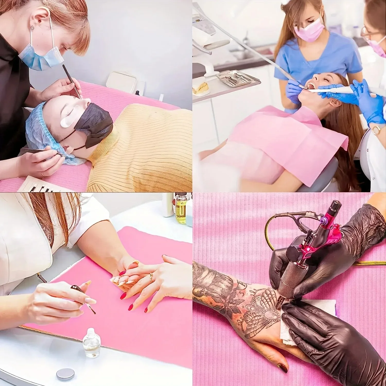 25 PCS Nail Art Table Mat Disposable Foldable Clean Pad Beauty Nail Care Polish Waterproof Tablecloth Manicure Tool Lint Paper