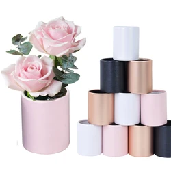 Mini Flower Box Gift Packaging Boxes Portable Round Basket Storage Wedding Valentine's Day Rose Flower Decoration Birthday Gifts