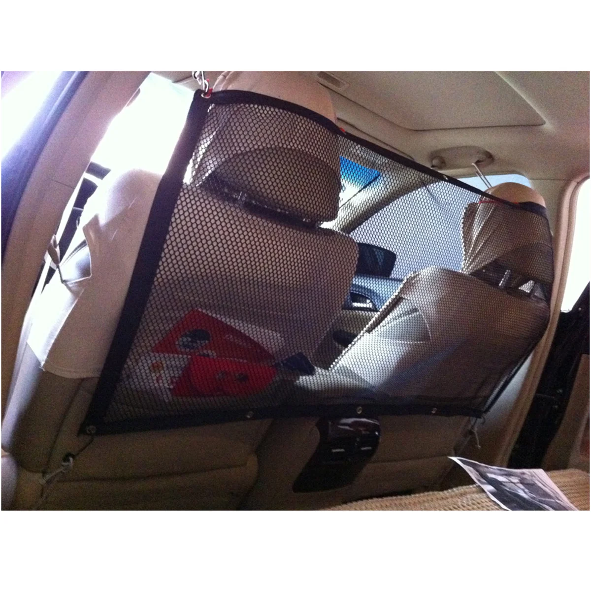 

Pet Barrier Backseat Car Divider Dog Safety Net For Anti-Collision Protection Mesh Fence Suvs Trucks Black Oxford