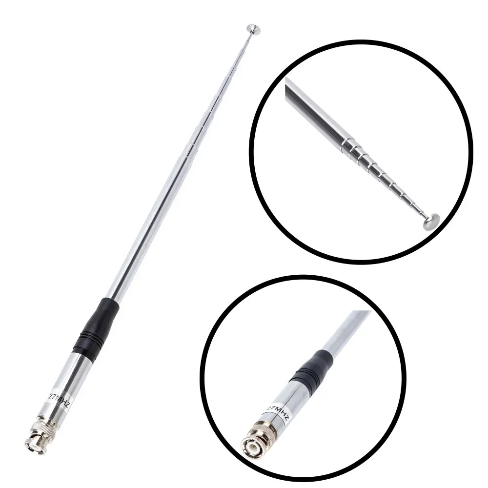 Telescopic/Rod 27Mhz 9-Inch to 51-Inch BNC Male Antenna for CB Handheld/Portable