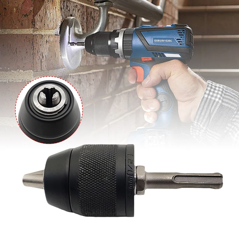 Martillo rotários de ajuste cuadrado hexagonal de 1/4 pulgadas, vástagos SDS-Plus de 3 mordazas sin llave de 2-13Mm, fácil de reemplazar