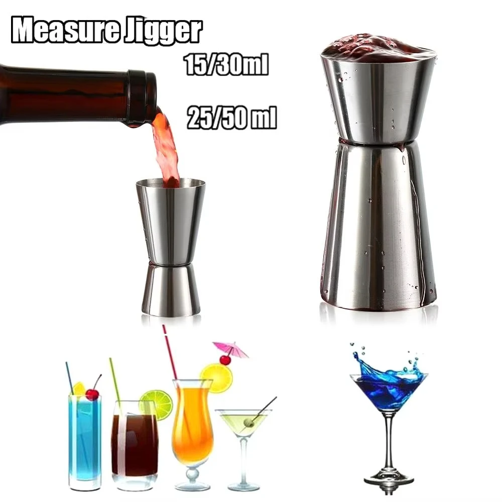 Stainless Steel Cocktail Measure Cup Japanese 30/40/50/60ml Kitchen Bar Party Home Spirits Drink Measure Jigger Accessories Tool