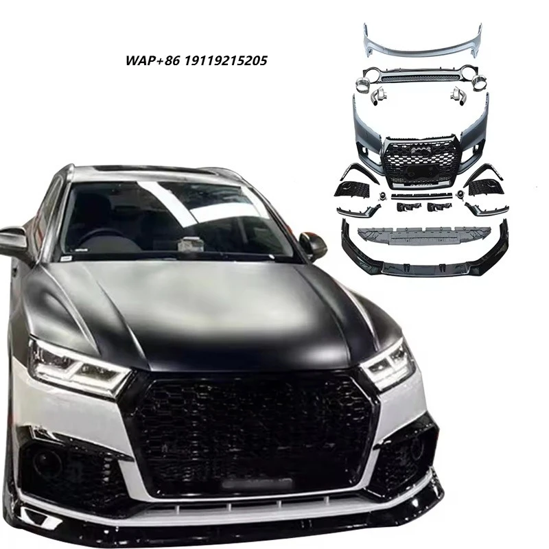 

New High Quality Factory Hot Sale Body Kit for Q5 SQ5 18-20 Update to Sport RSQ5 Honeycomb Front+Rear Bumper+Grille Assy