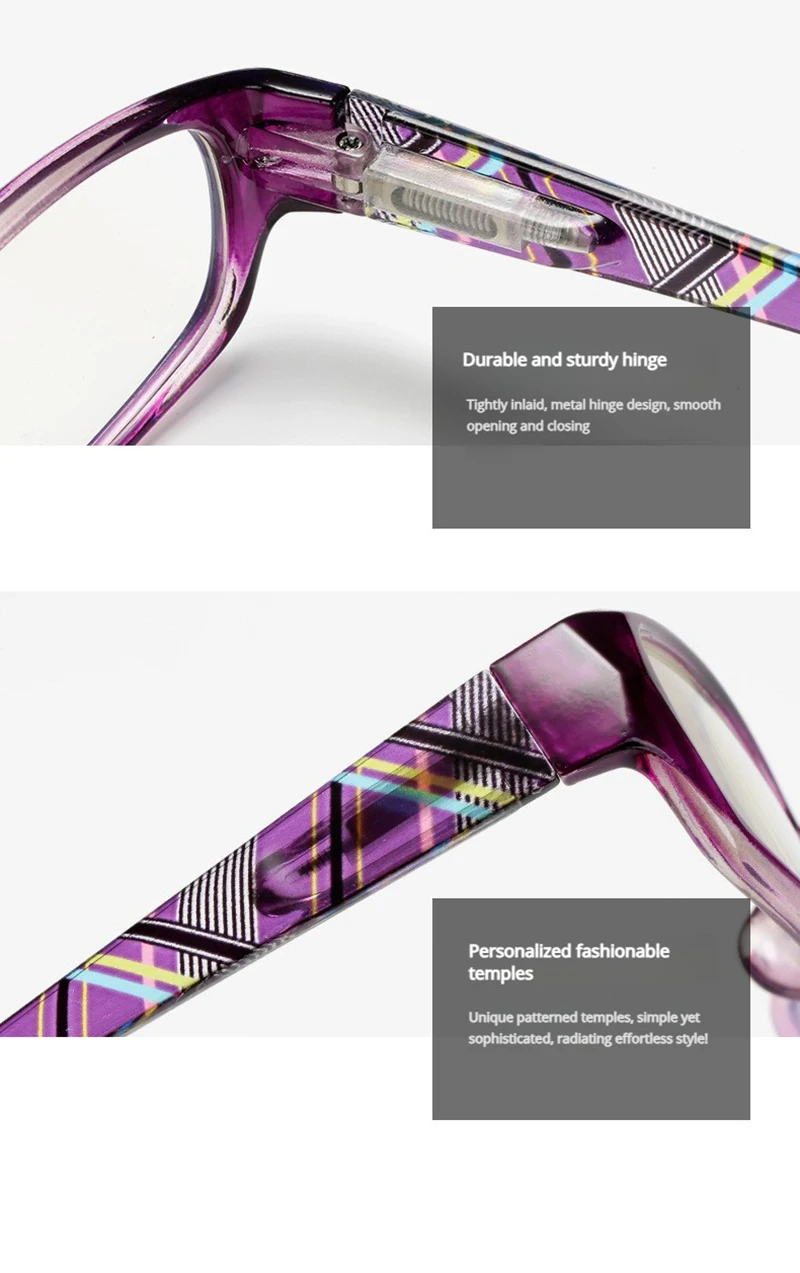 Leichte kleine Lesebrille für Damen, modisch, Presbyopie-Brille für Damen, trendige Anti-Blaulicht-Brille – Detail 10