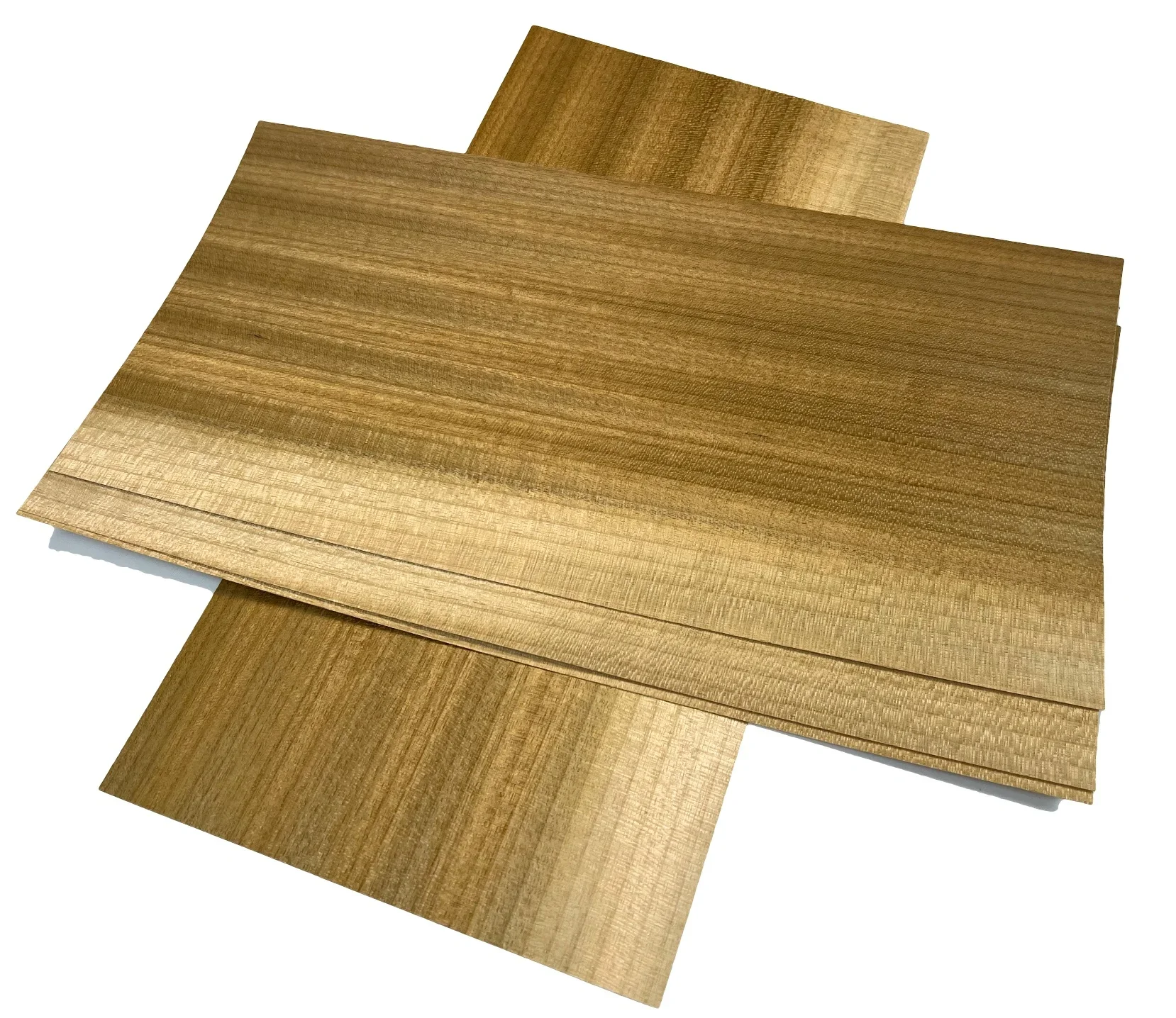 Chapa de madera de teca de hilo dorado Natural, Panel para muebles y armario, para marquetería, L:300x150mm T: 0,4-0,5mm, 4 unidades por lote