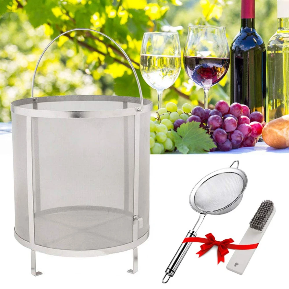 11.8×12.2 Inch 300 Micron Brewing Filter Bag 30×31cm Mesh Hop Grain Strainer for Homebrew Beer Wine Dry Hops