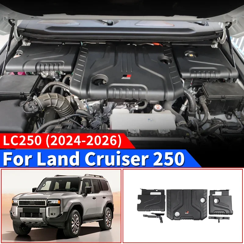 

For Toyota Land Cruiser Prado 250 LC250 2024 2025 Engine Cover Heat Sound Insulation Auto Accessories Protection Upgrade Parts