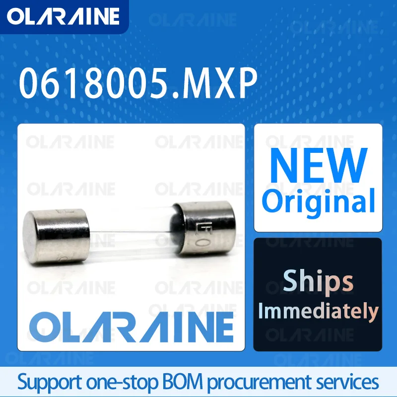 

10/50/100Pcs 0618005.MXP D5.2xL20mm Original IC chip Fuse tubes Current 5 A AC 250 VAC