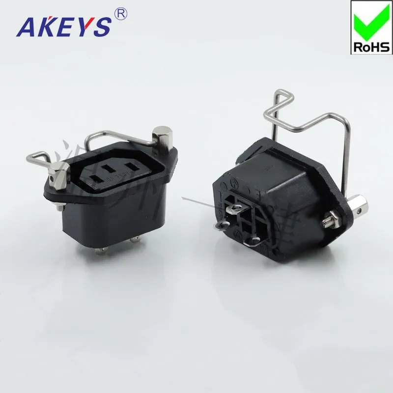 10 PCS AC-06 MasterBlock snap embedded with ear three-pin Font socket Multi-function receptacle