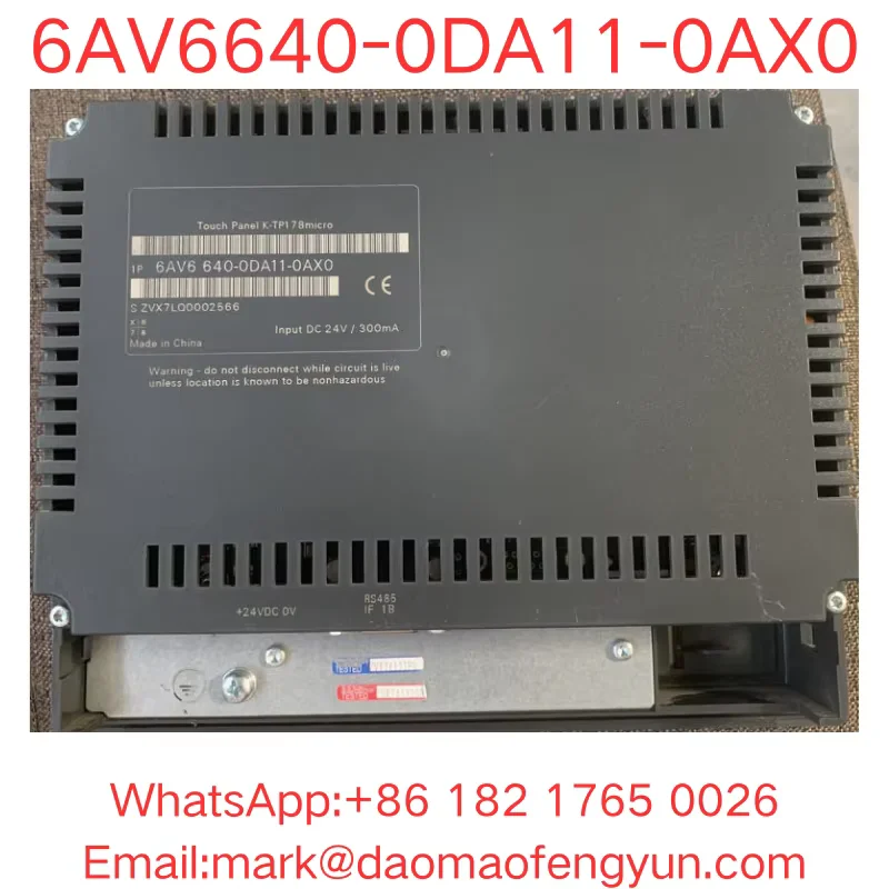 6AV6640-0DA11-0AX0 Used Tested OK, Touch panel K-TP 178MICRO for SIMATIC S7-200