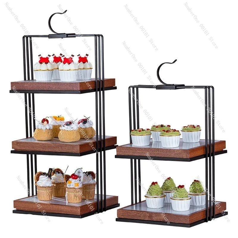 Elegant New Chinese Style Dessert Display Stand Metal Birdcage Afternoon Tea Snack Tray Three Tier Cake Stand Pastry Holder