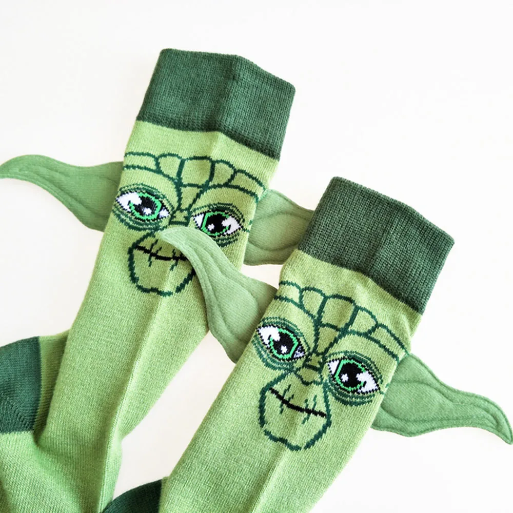 Fashion Anime Socks Cartoon Movie Peripheral Master Yoda Figure Socks Personality Hip Hop Men Women Charm Funny Socks