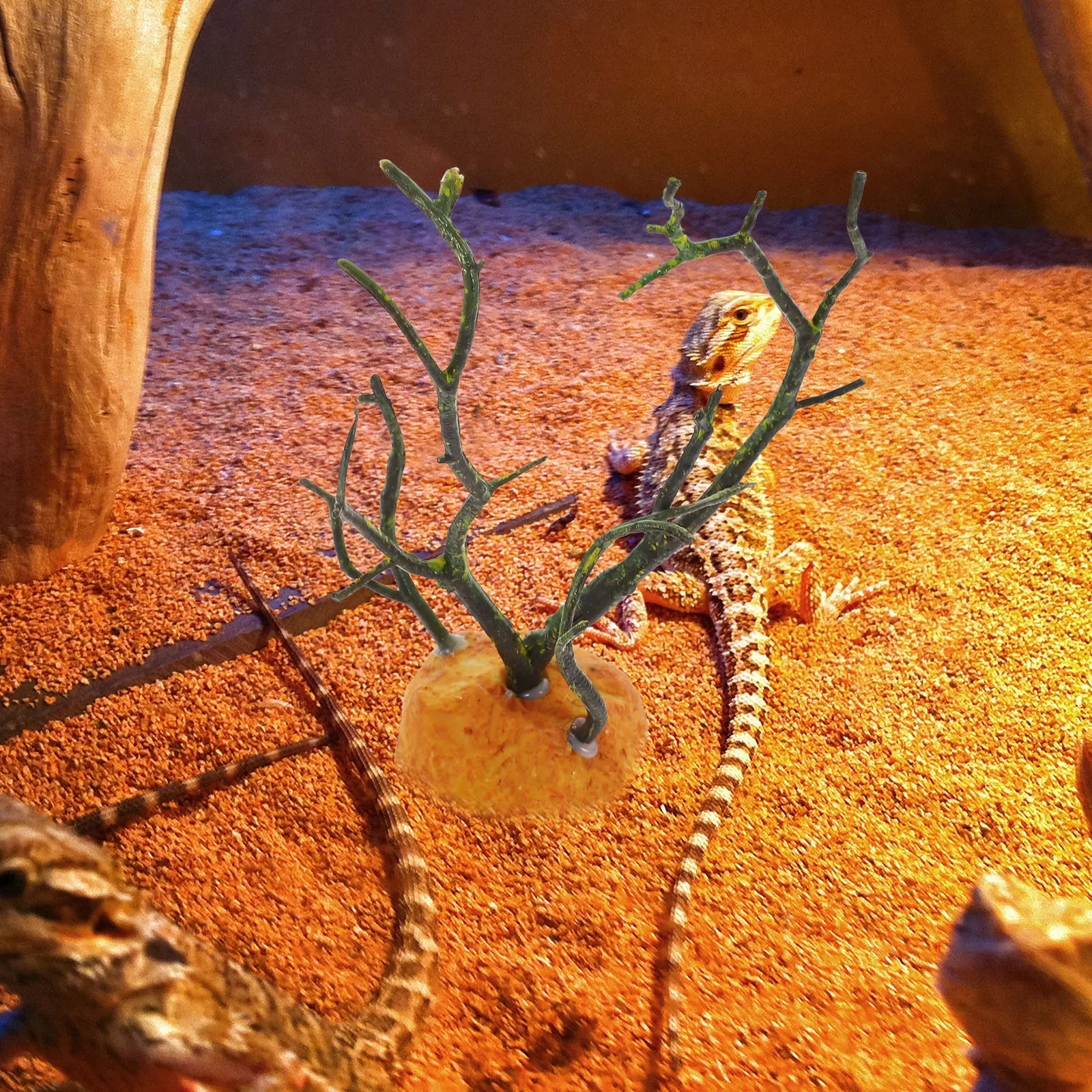 

Reptile Habitat Artificial Plant Fake Plastic Terrarium Decor Stable Safe Fish Tank Reptile Tank Accessories Terrarium Decor