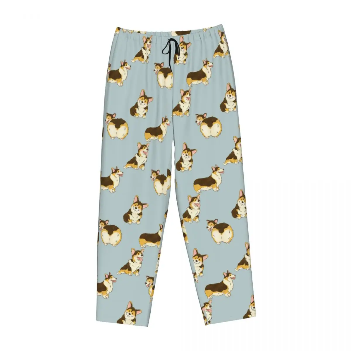 

Custom Tri Color Corgi Dog Women Pajama Pants Lounge Sleep Sleepwear Bottoms with Pockets