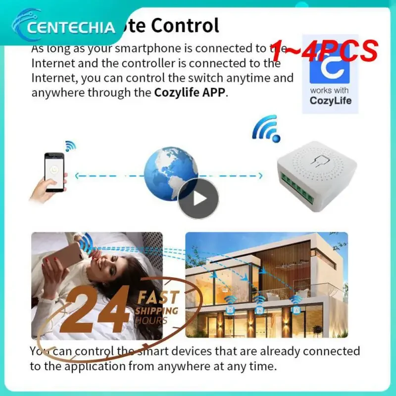 1 ~ 4 buah saklar Relay Mini ESPHome preflash 3 cara 16A bekerja dengan asisten rumah