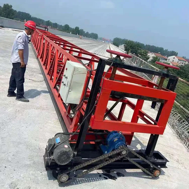 Bridge deck roller 12 meters paver, automatic walking winch leveling machine, elevation belt walking leveling machine