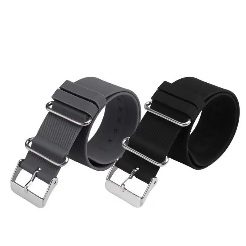 Uniwersalny pasek do zegarka 20mm 22mm z wysokowytrząsowej gumy silikonowej, miękki i lekki, do IWC SEIKO Tissot Omega