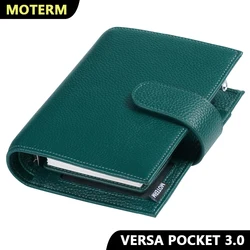 Moterm Pocket Versa 3.0 Organizer z 19 MM pierścieniami żwirowy styl Planner portfel wielofunkcyjny Planner/dzienniczek Journal notatnik