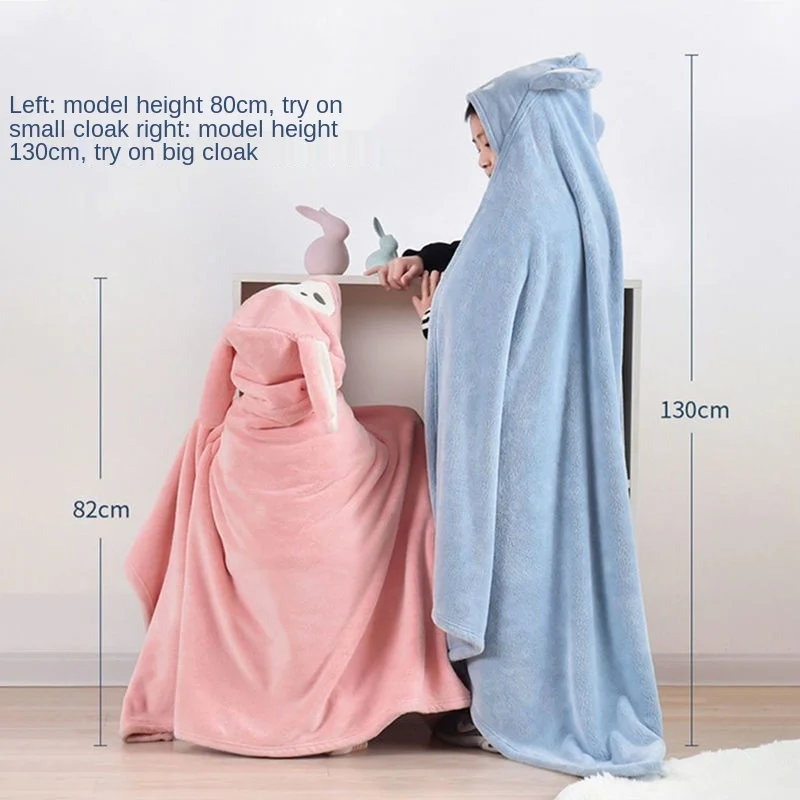 Thickened Bath Towels Cute Children Newborn Baby Super Soft Absorbent Pure Cotton Hooded Cloak Bath Towel Can Be Worn Blanket