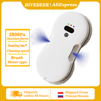 DIVEDEER water jet window cleaner for home use glass remote control window cleaner robot automatic two-way water jet