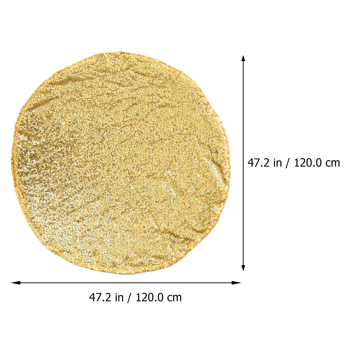 Goldene Pailletten-Tischdecke, rund, glänzend, für Hochzeit, Party, Bankett, Feier, Dekoration, glitzernde Tischdecke, Polyesterstoff, Zuhause